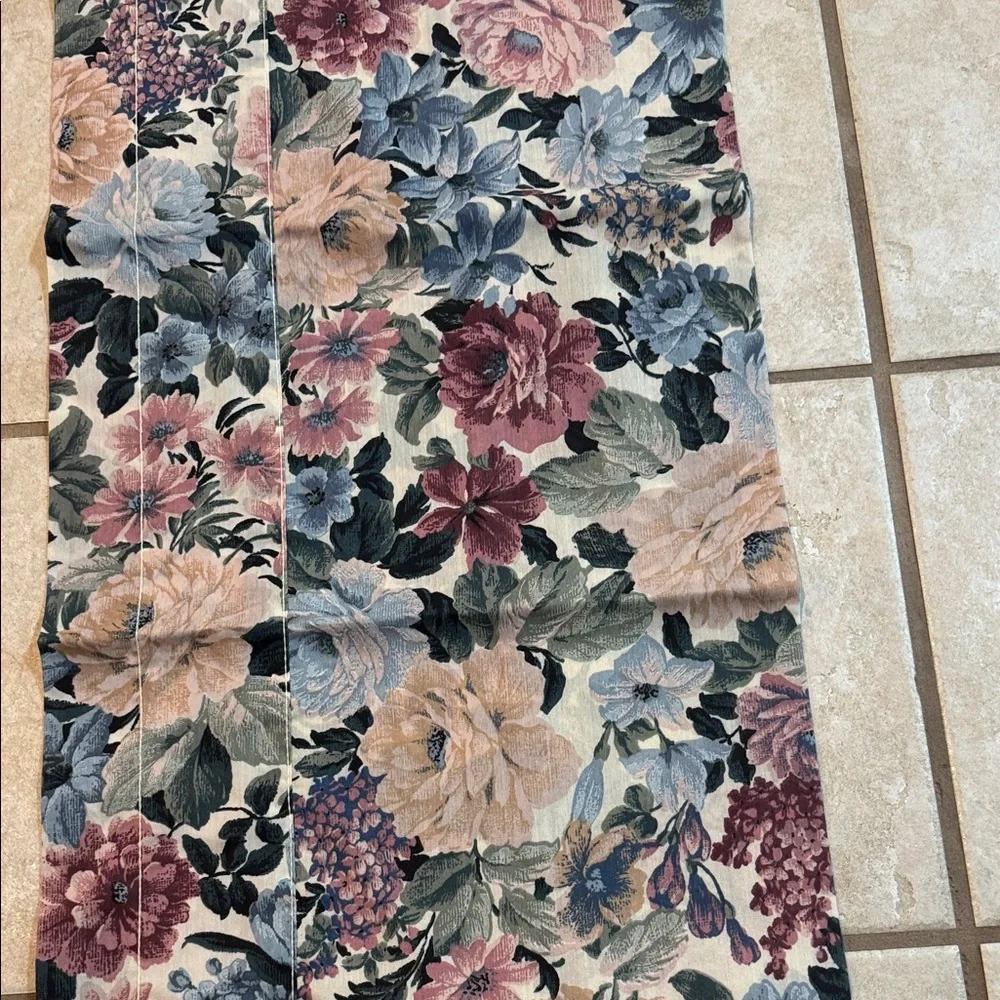 Curtains Valances Pair Floral Valances Curtains Pink Blue Vintage Colors